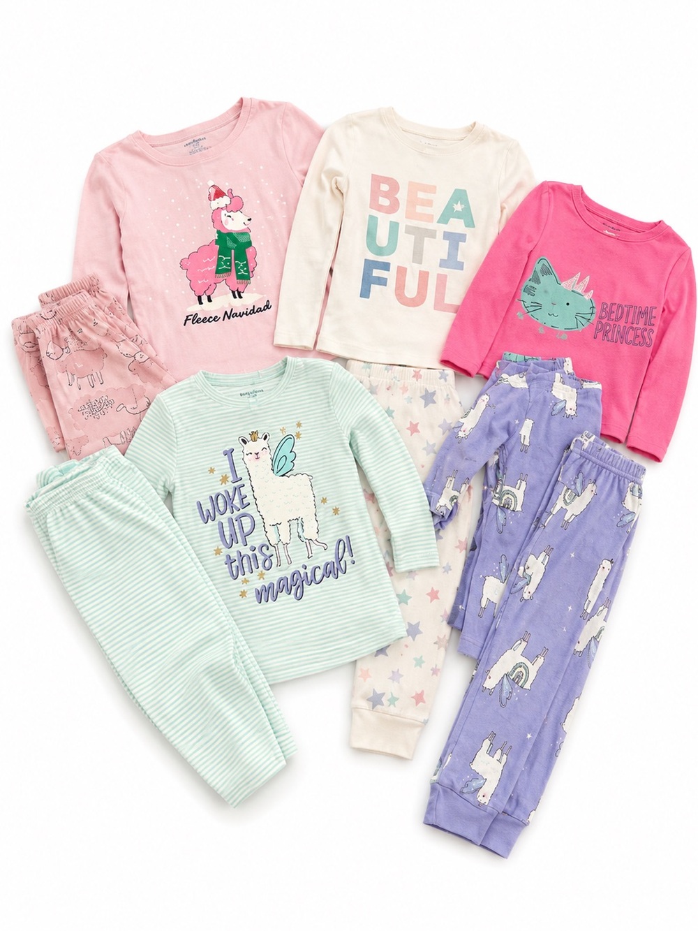 Bundle Kids Pajama Set - Assorted Pastel Colors
